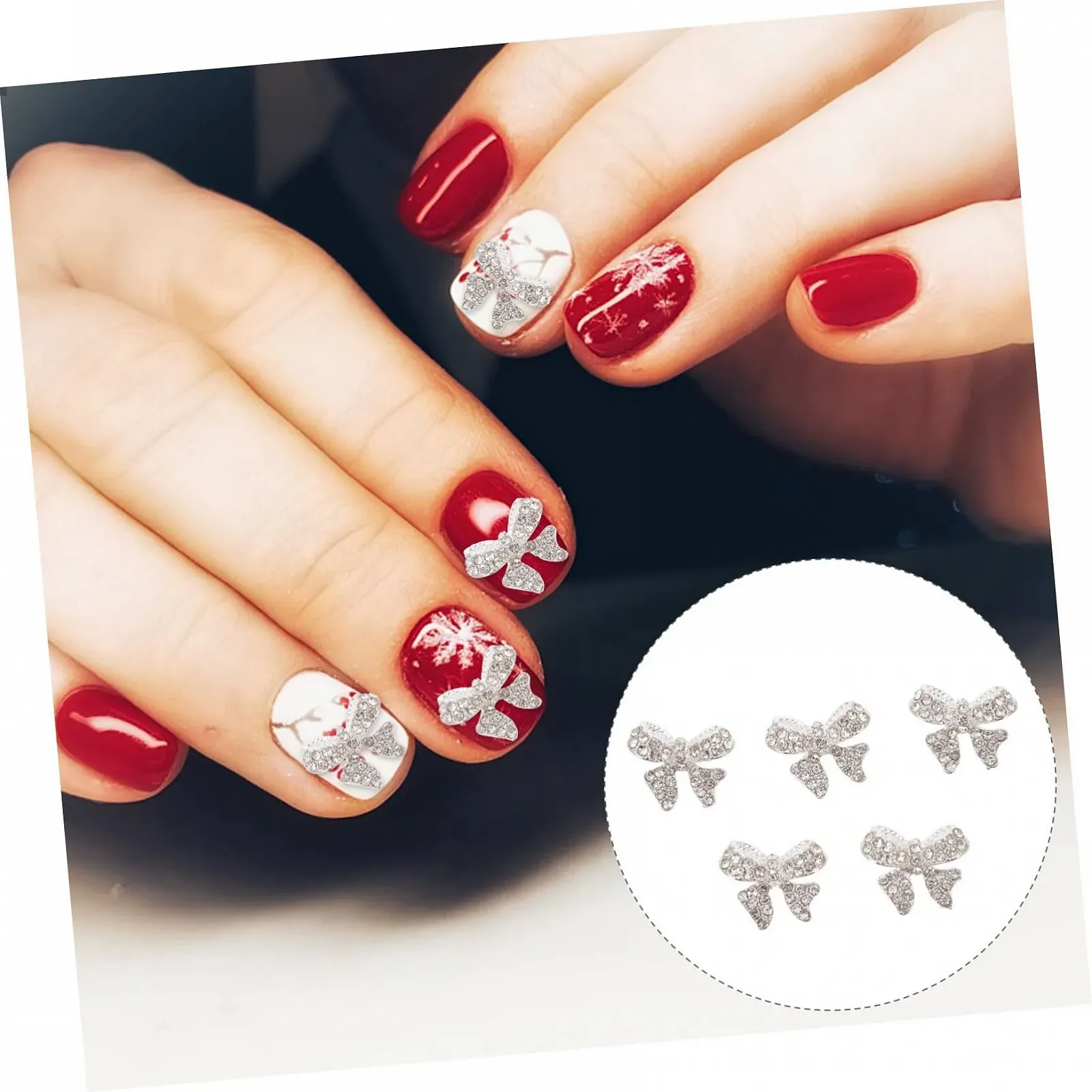 Прикраси для нігтів у вигляді бантиків PLAFOPE, набір., фото №5