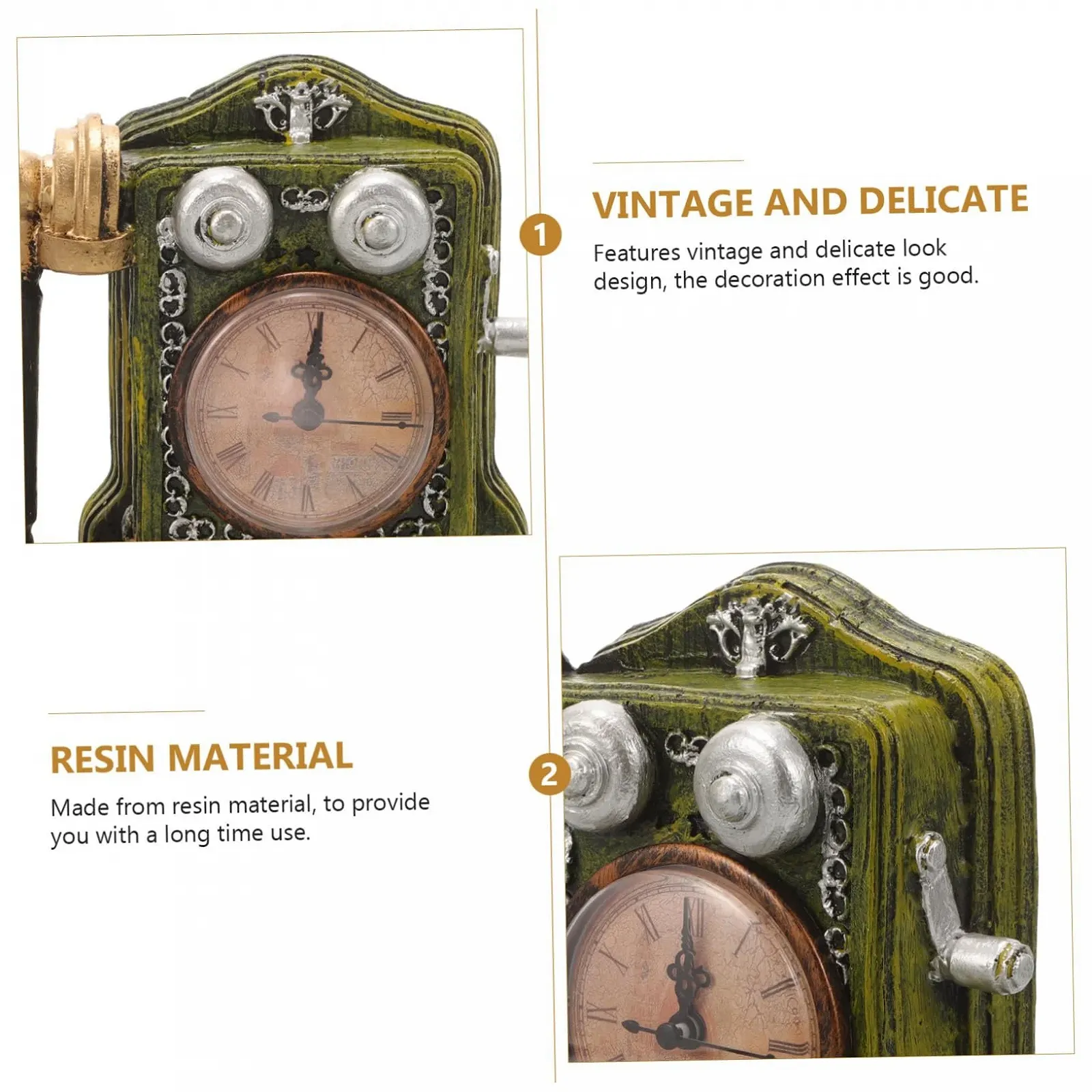 Настільний годинник у вінтажному стилі FUNOMOCYA, 2 шт., фото №9