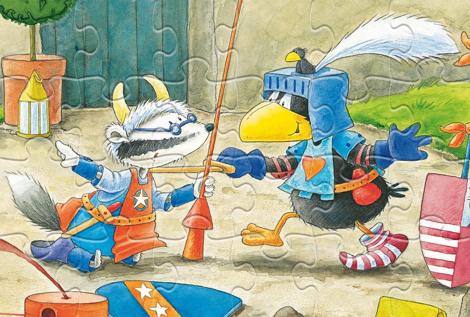 Детский пазл HUCH! The Little Raven Sock 2х24 детали, фото №4