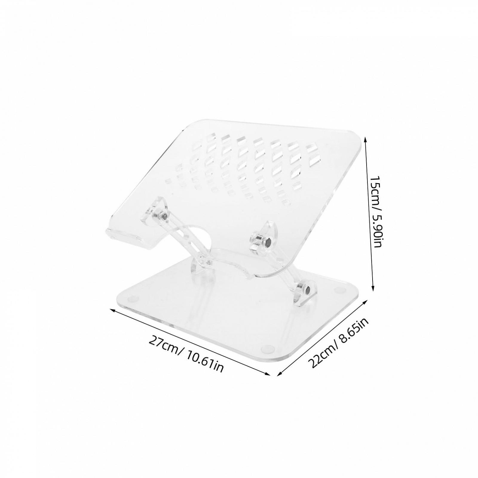 Підставка Тип Vaguelly Регульована по висоті для ноутбуків та планшетів Акрилова Прозора, фото №2 Підставка Тип Vaguelly Регульована по висоті для ноутбуків та планшетів Акрилова Прозора, фото №2