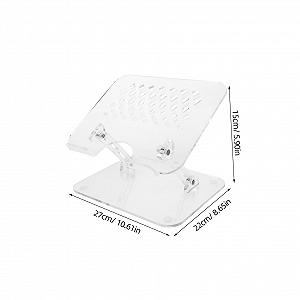 Подставка Тип Vaguelly Регулируемая по высоте для ноутбуков и планшетов Акриловая Прозрачная synthetic.ua - Фото 1