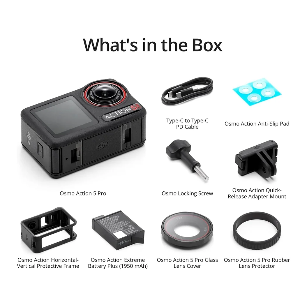 Екшн-камера DJI Osmo Action 5 Pro Essential Combo / 360° / 40Мп / 4К / 120fps / Wi-Fi / Bluetooth / Вологозахищена / Чорна, фото №7 Екшн-камера DJI Osmo Action 5 Pro Essential Combo / 360° / 40Мп / 4К / 120fps / Wi-Fi / Bluetooth / Вологозахищена / Чорна, фото №7