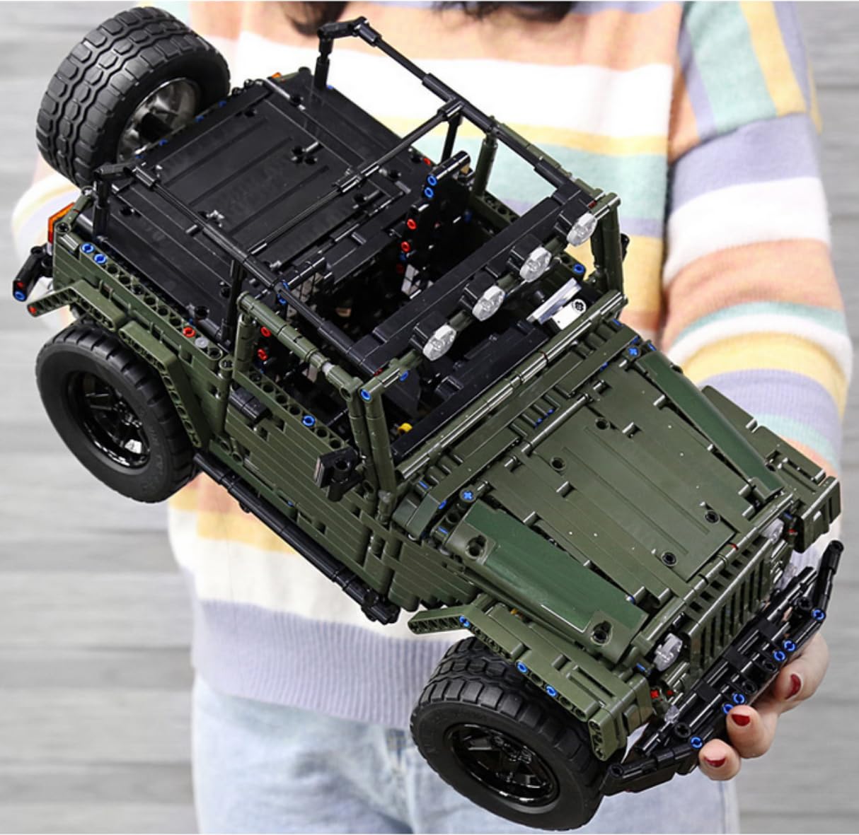 Технік для автомобіля Jeep Wrangler з набором двигунів 1:8 Великий набір моделей автомобілів 2078 штук блоків Jeep Wrangler, фото №8