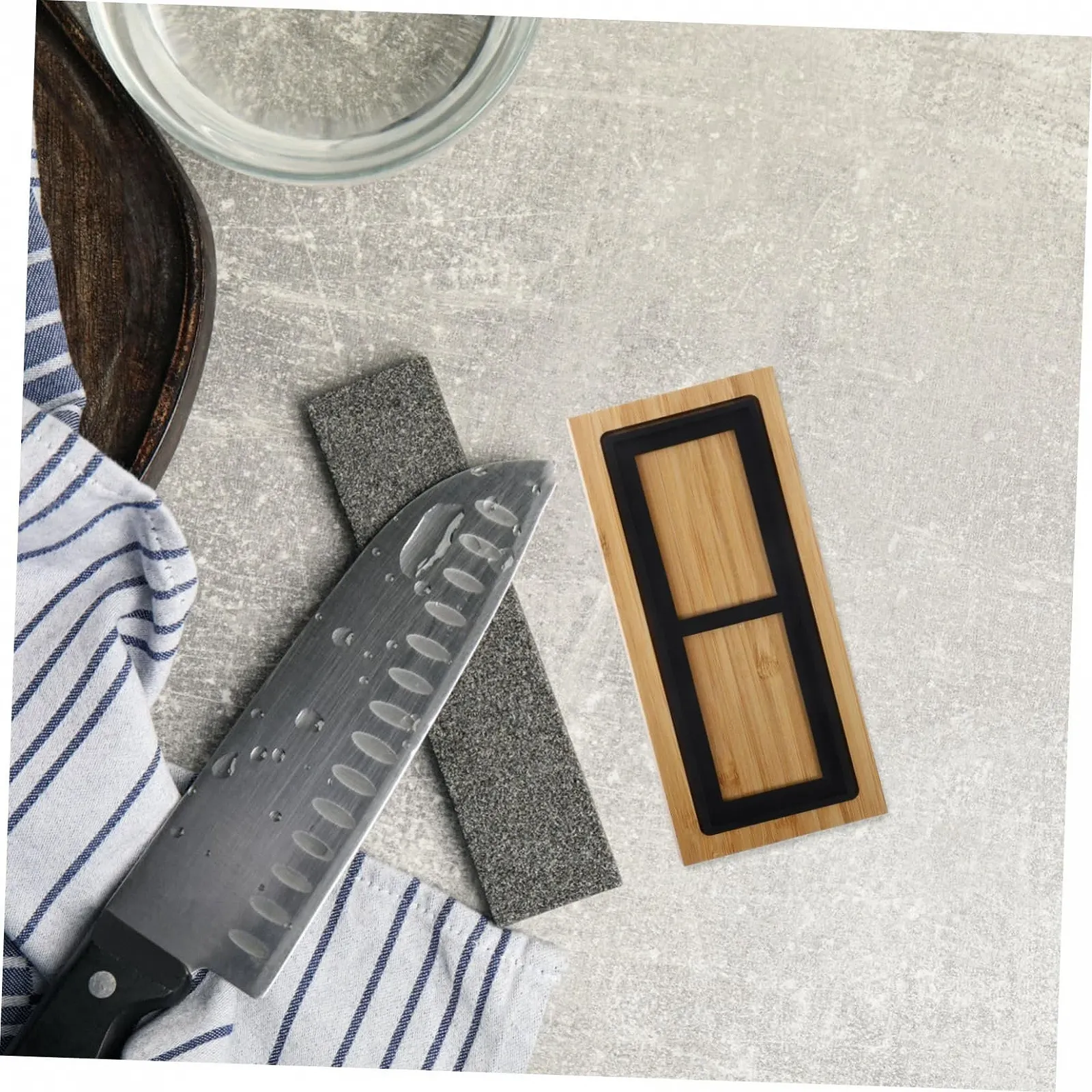 Тримач для точильного каменю Operitacx Набір з нековзною силіконовою основою, фото №7