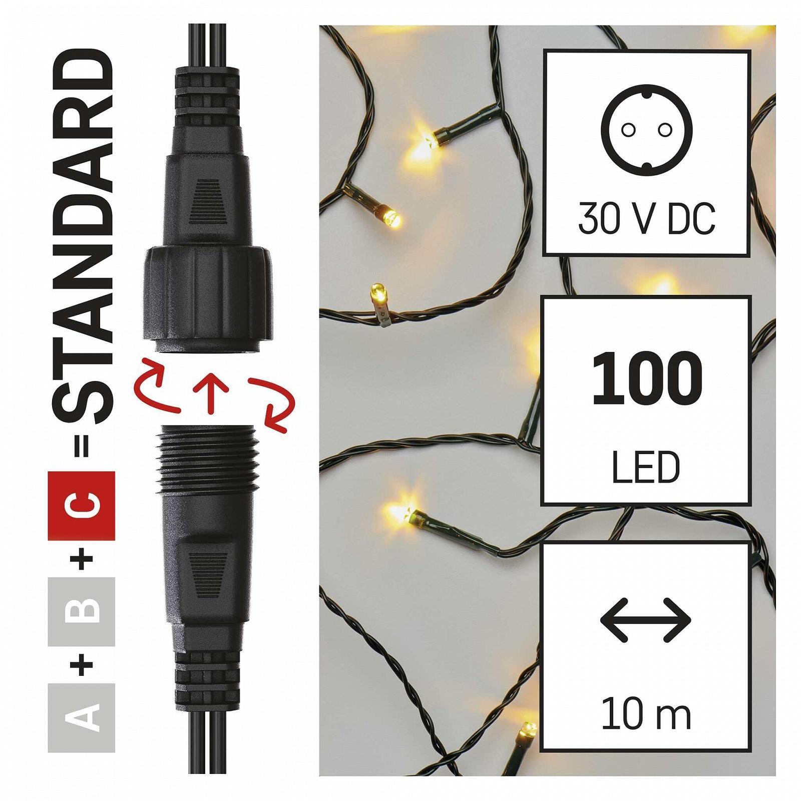 Гирлянда новогодняя EMOS Connect System Standard 5 м, 50 LED, компонент расширения C (без соединительного кабеля и адаптера), IP44 для использования в помещениях и на открытом воздухе, теплый белый, фото №3