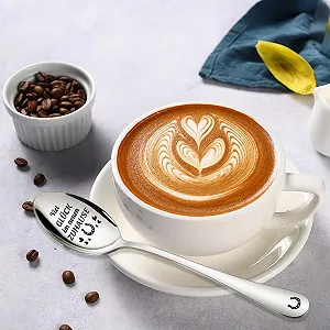 Ложка кофейная С гравировкой 16 см Серебристый synthetic.ua - Фото 1