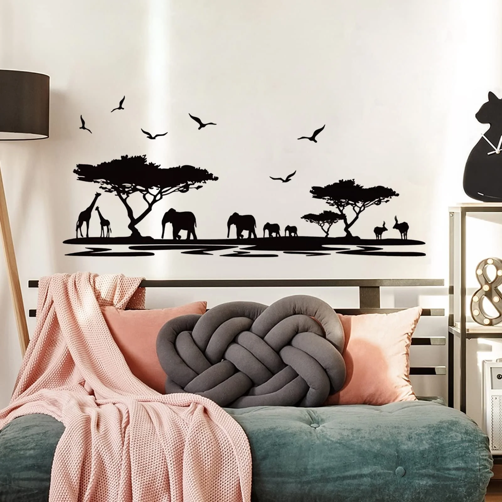 Наклейка на стіну WandSticker4U SAVANNE XXL 160 x 75 см Чорна, фото №5