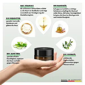 Денний крем Cristinen Moor Organic Hyaluronic Cream з низькомолекулярною гіалуроновою кислотою та церамідами, 100% органічний synthetic.ua - Фото 1