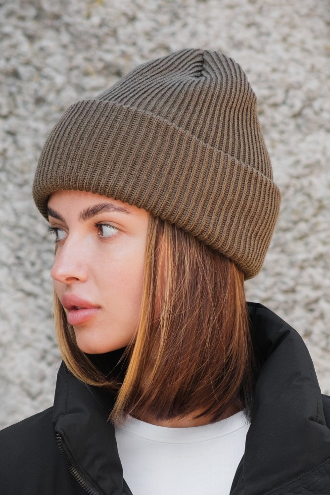 Подовжена трикотажна шапка біні докер Without dominic khaki, фото №5 Подовжена трикотажна шапка біні докер Without dominic khaki, фото №5