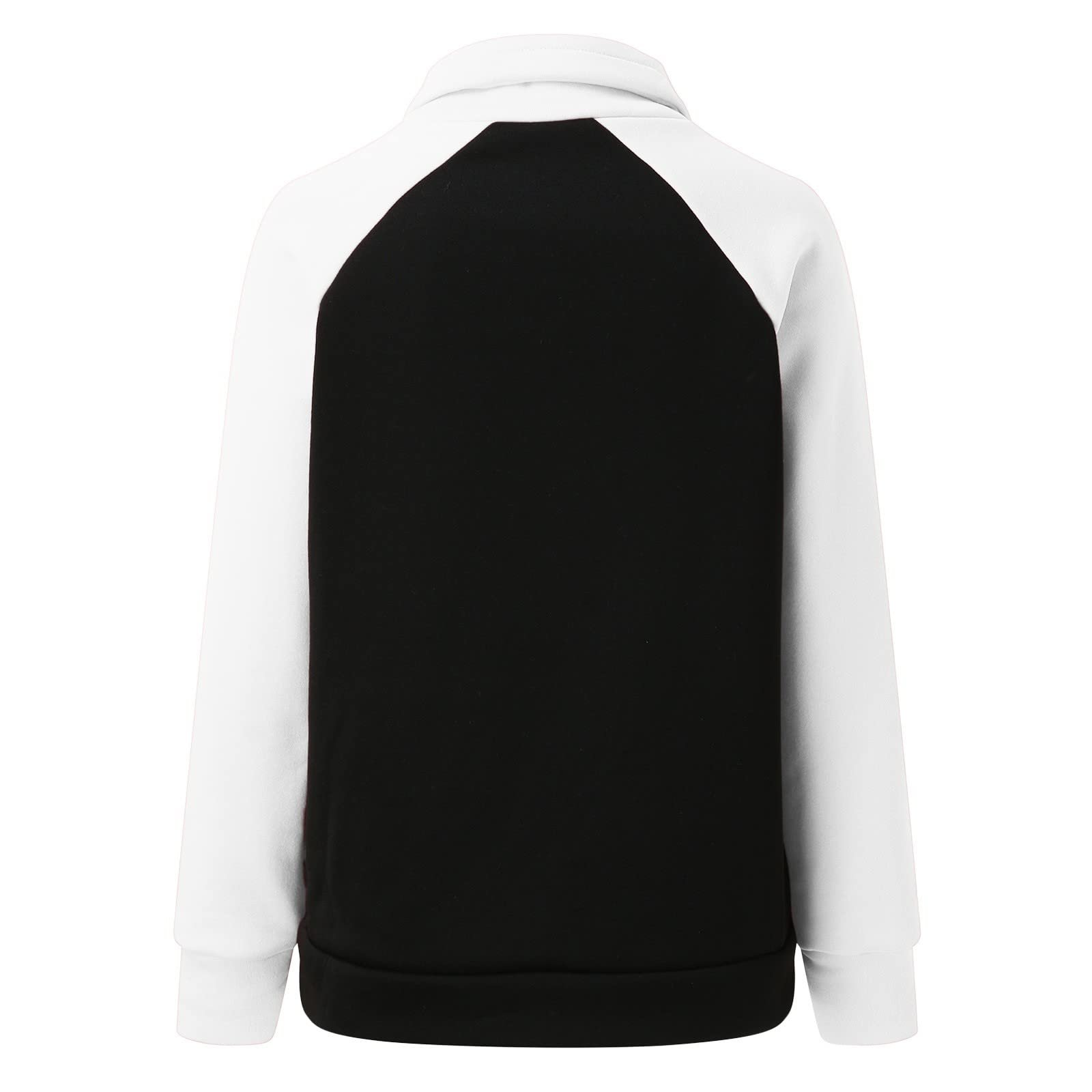 Свитшот Lässige Athletic для женщин Воротник 2025 Цветной блок на половину молнии Свободный крой Длинный рукав Однотонный, фото №5