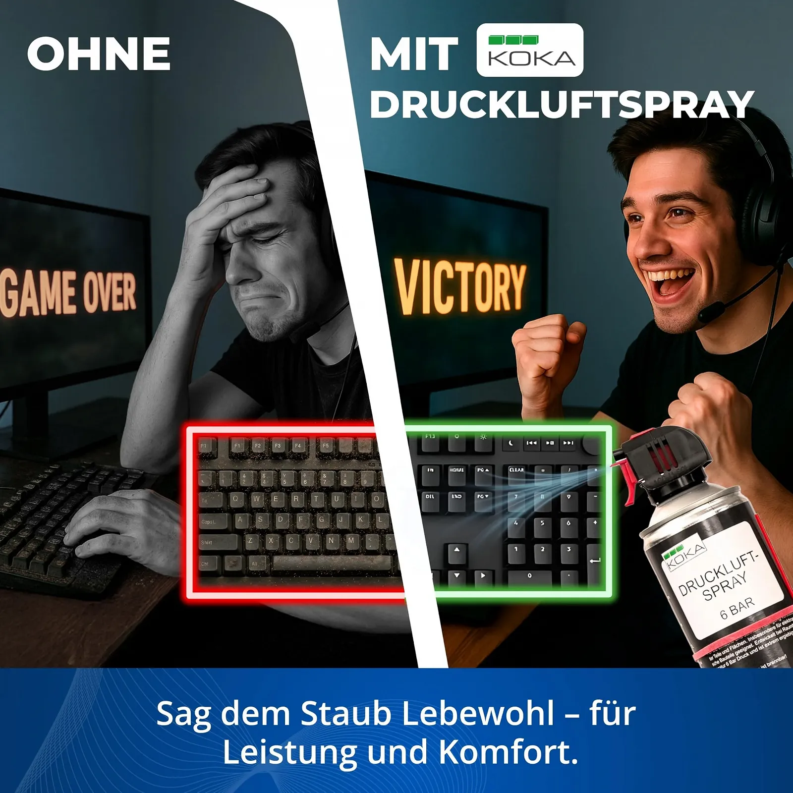 Спрей зі стисненим повітрям KOKA 3 × 600 мл 6 Bar, фото №7 Спрей зі стисненим повітрям KOKA 3 × 600 мл 6 Bar, фото №7