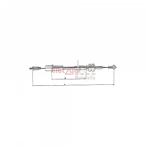 Тросик газа METZGER 11.1242 для OPEL - Фото 1