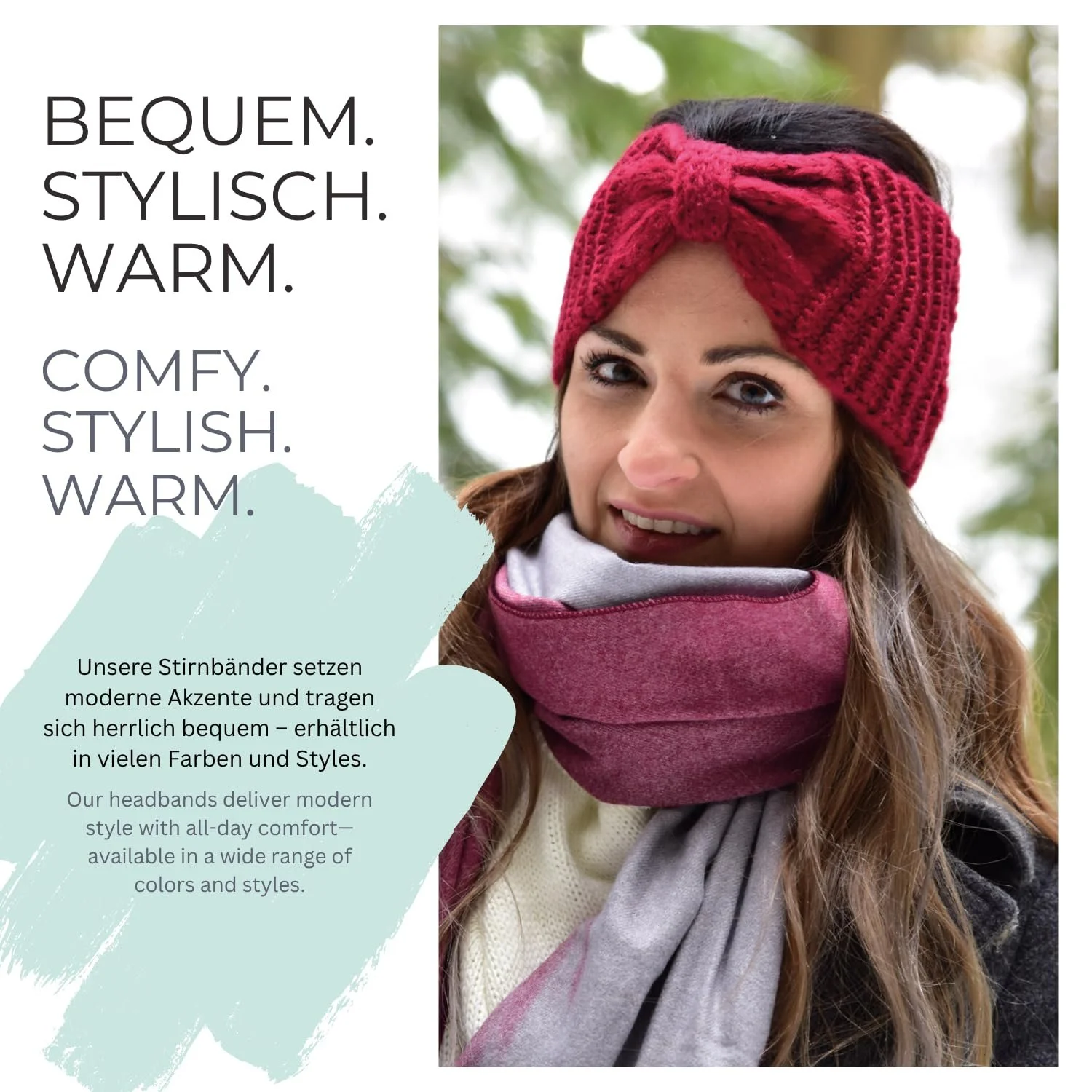 Пов'язка на голову з бантом styleBREAKER, візерунок рисової стібки, фото №6 Пов'язка на голову з бантом styleBREAKER, візерунок рисової стібки, фото №6