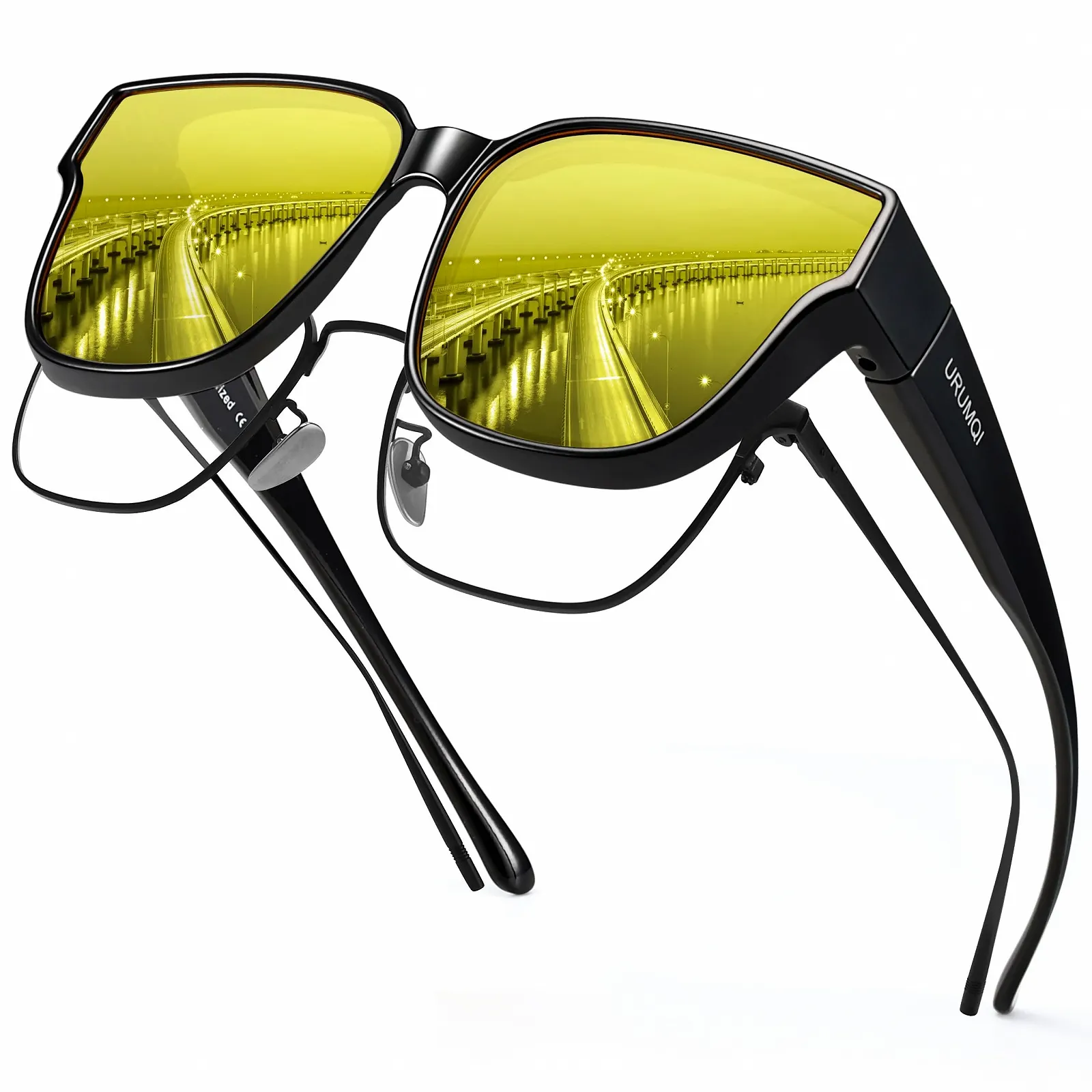 Окуляри для нічного бачення URUMQI для водіїв, жіночі, поляризовані, антиблікові, HD жовті лінзи, надлегкі, фото №1 Окуляри для нічного бачення URUMQI для водіїв, жіночі, поляризовані, антиблікові, HD жовті лінзи, надлегкі, фото №1