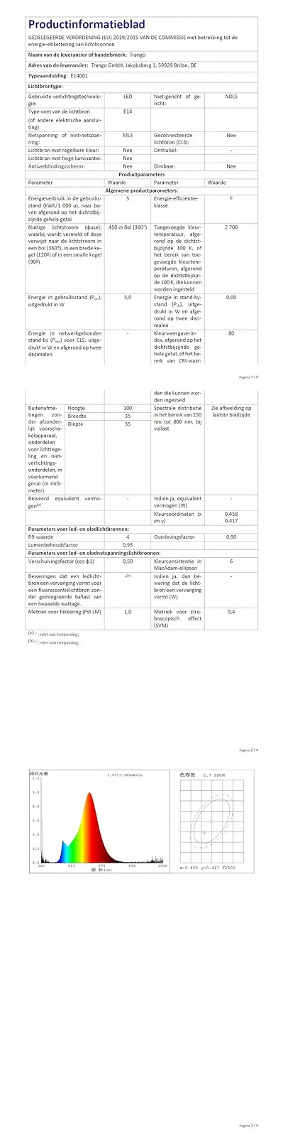 Настільна лампа Trango 2017-21C-L LED сенсорна з бежевим скляним абажуром E14 5 Вт 2700 К Бежевий, фото №14