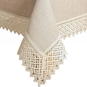 Скатертина Linen Look Мереживо 230 г/м² Щільна - Фото 1