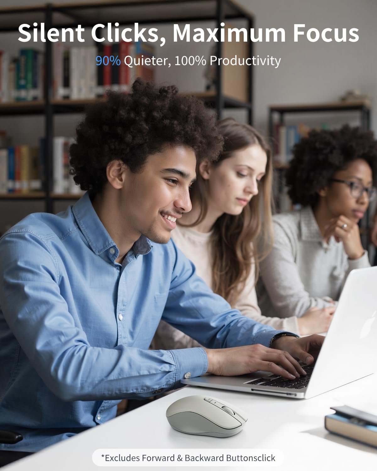 Миша Бездротова Lenovo WL300 Bluetooth з тихими натисканнями, 3 регульованих DPI, фото №5