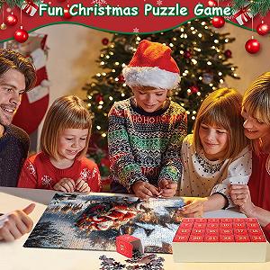 Пазл-адвент-календарь 2025 Санта-Клаус 1008 деталей 24 дня synthetic.ua - Фото 1