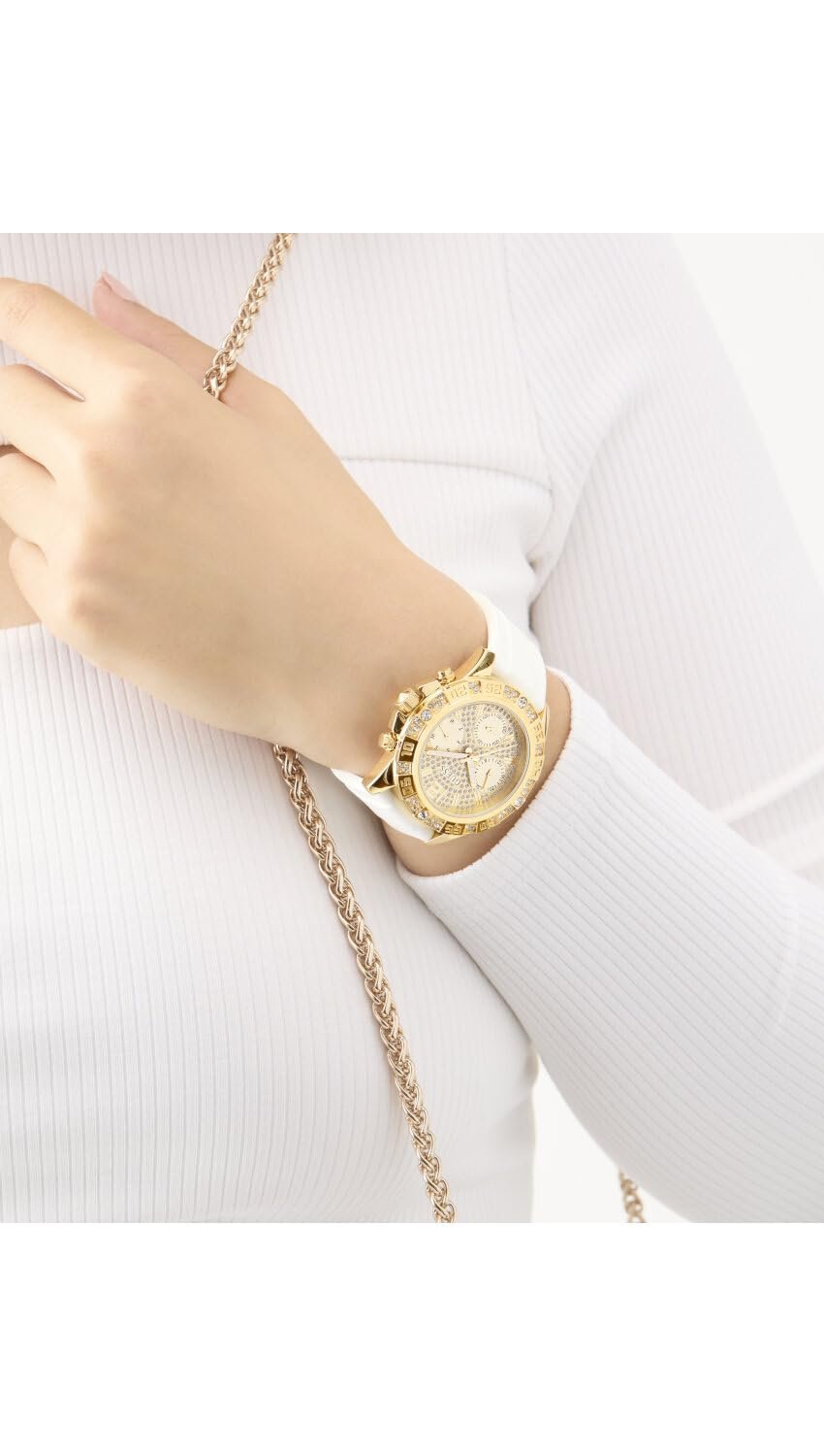 Женские часы GUESS Majesty GW0772L3 Силиконовый ремешок, фото №4