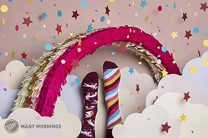 Шкарпетки гомілкові Many Mornings The Unicorns Унісекс synthetic.ua - Фото 1