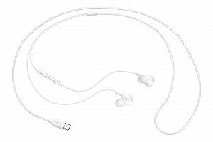Наушники SAMSUNG EO-IC100 USB Type-C с не запутывающимся тканевым кабелем и звуком от AKG Белый - Фото 1