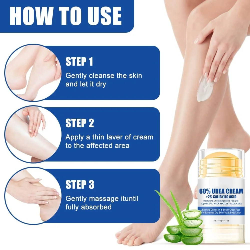 Крем для ног Urea Foot Cream увлажняющий против трещин 60% 3 шт., фото №6