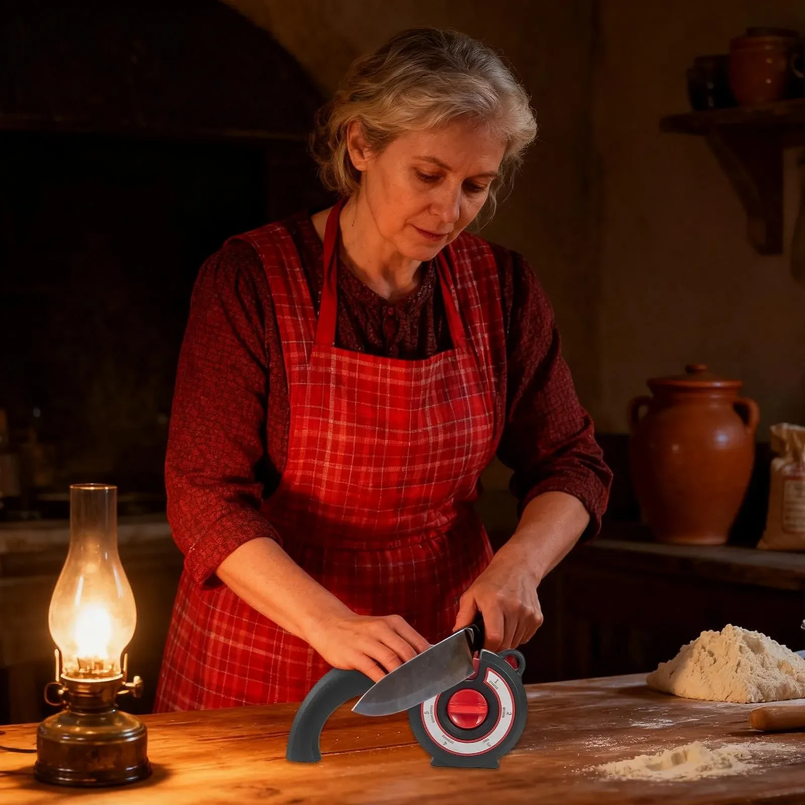 Точило для ножів з регулюванням кута заточування ручна кухонна, фото №7