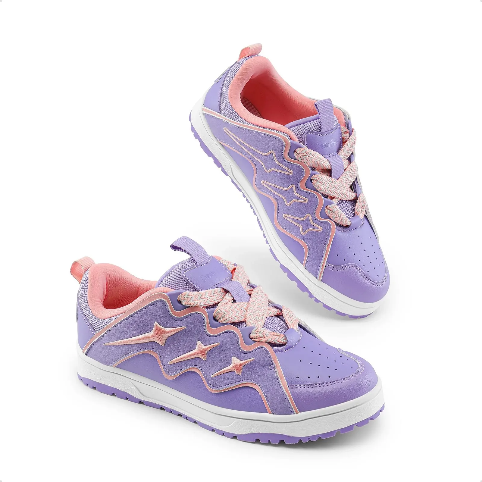 Кросівки DREAM PAIRS і дівчаток на шнурівці, дитячі низькі повсякденні скейтерські для ходьби, фото №5