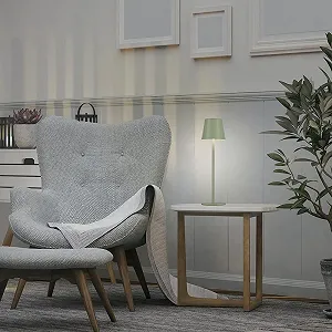 Настільна лампа SellTec LED Акумуляторна USB Сенсорний димер IP54 Зелена synthetic.ua - Фото 1