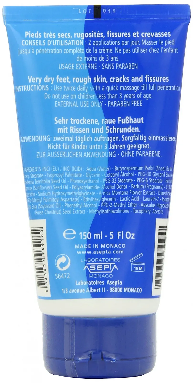 Крем для ног Asepta Akleine Nutri-Repair 1.7 унции, фото №2