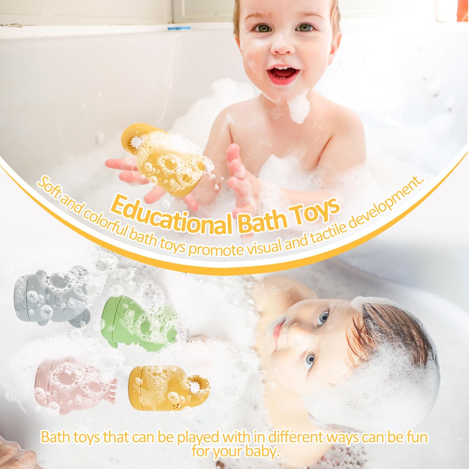 Набор игрушек для ванны Силиконовые 4 шт., фото №7 Набор игрушек для ванны Силиконовые 4 шт., фото №7