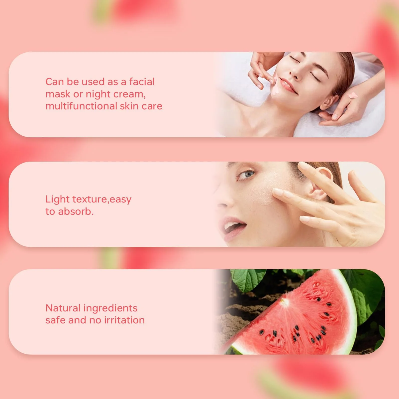 Ночная маска для лица Eazerom Watermelon Glow Anti-Ageing, 50 г, фото №6