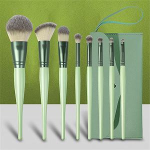 Набор кистей для макияжа Meecaa Professional с сумкой, зеленый 1 - Фото 1