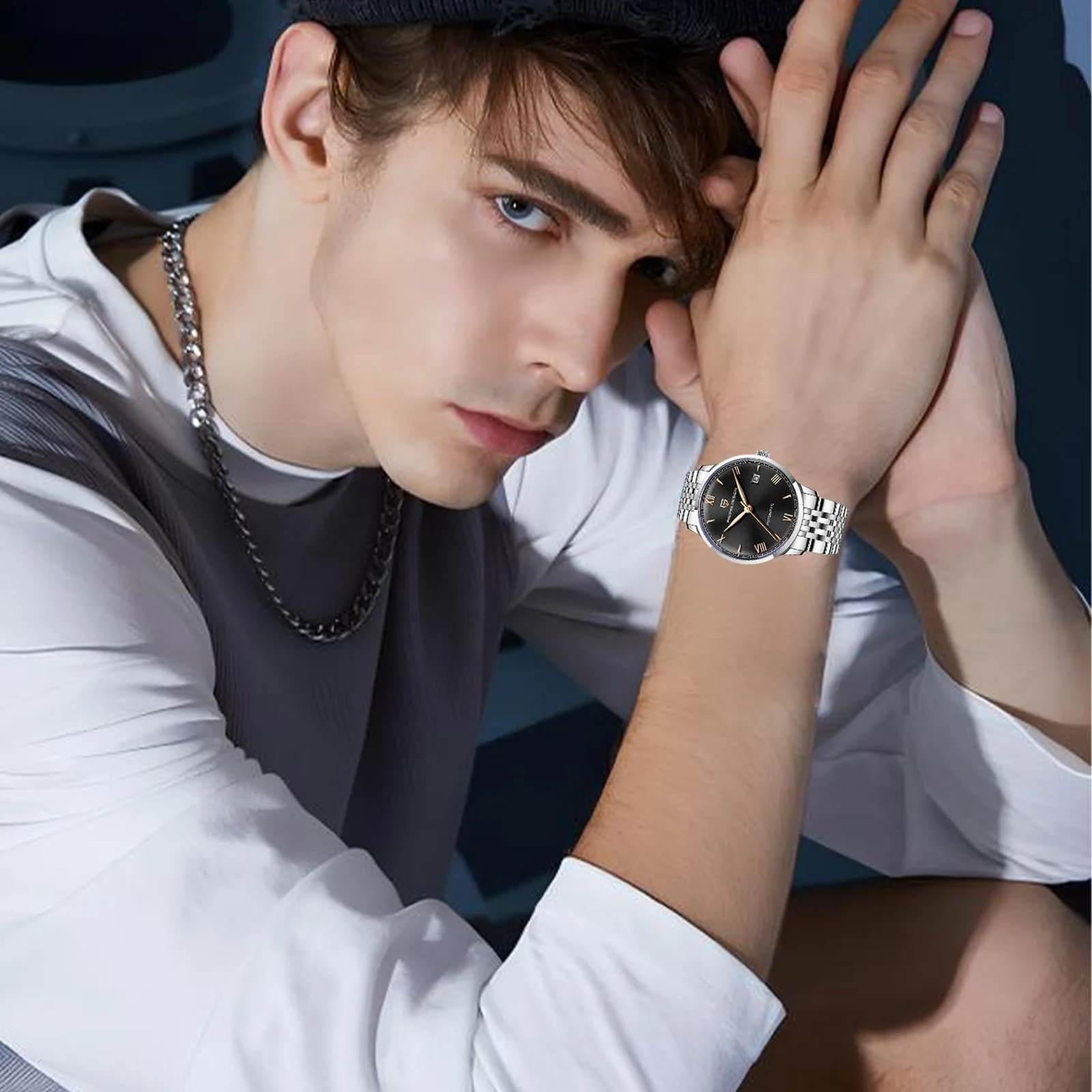 Автоматичний годинник Pagani Design 40 мм, японський механізм NH35, синтетичне сапфірове скло, фото №2 Автоматичний годинник Pagani Design 40 мм, японський механізм NH35, синтетичне сапфірове скло, фото №2