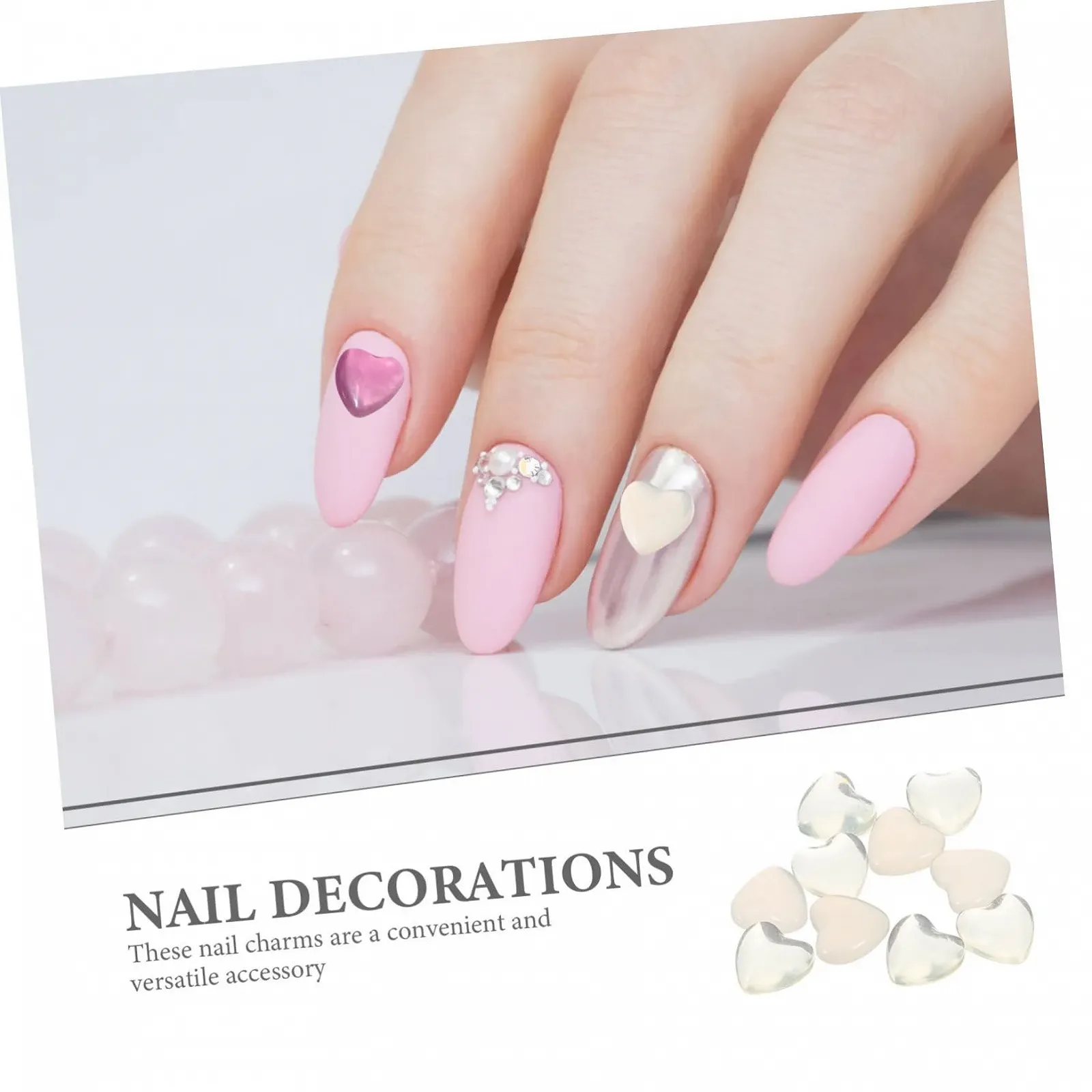 Стрази Серце Healvian Форма серця 100 шт, фото №2