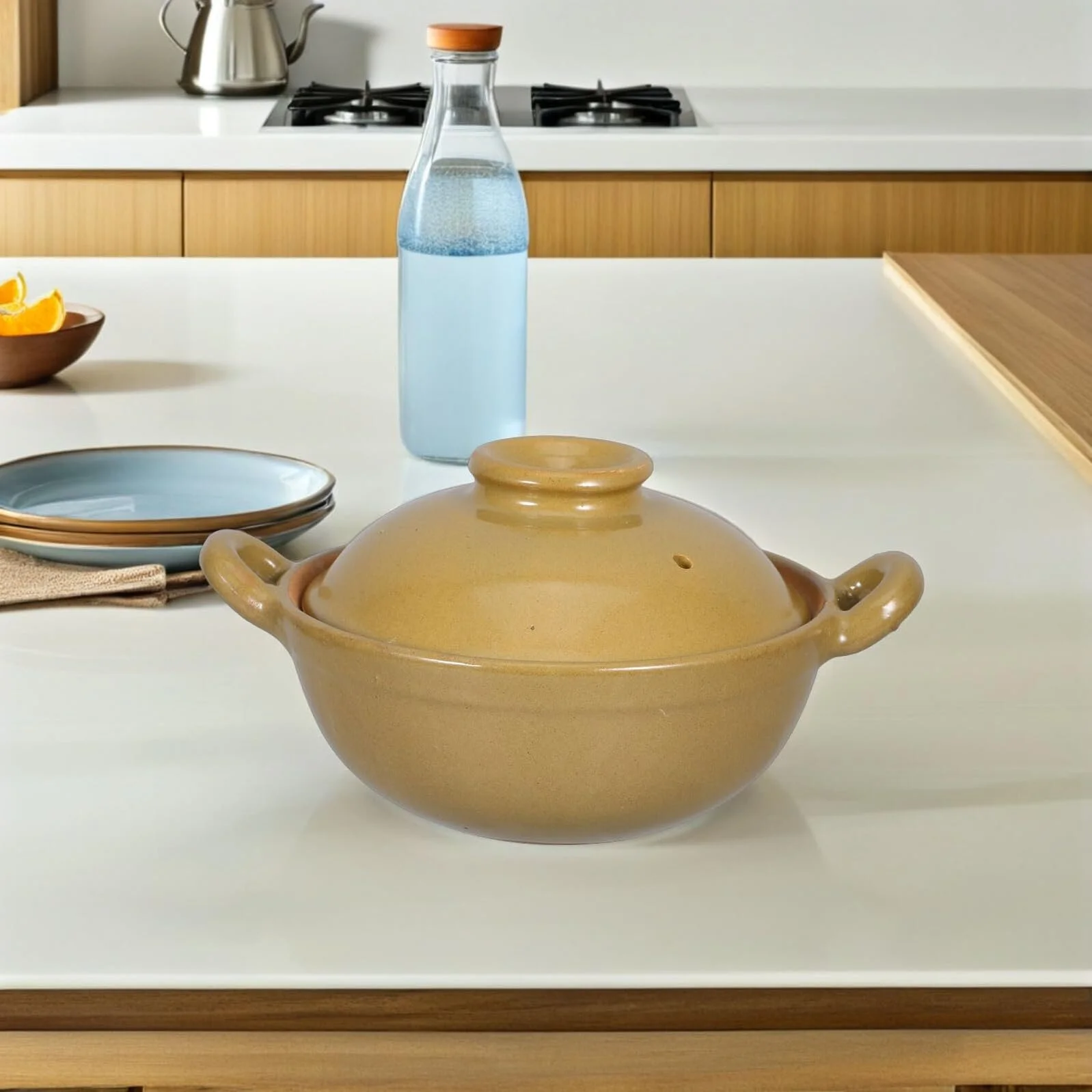 Каструля Sosoport Traditional Ceramic з подвійними ручками антипригарна маленька термостійка, фото №5