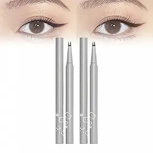Карандаш для глаз с двумя наконечниками, Водостойкий, для стойкого макияжа, защита от пота, 2 шт, черный - Фото 1