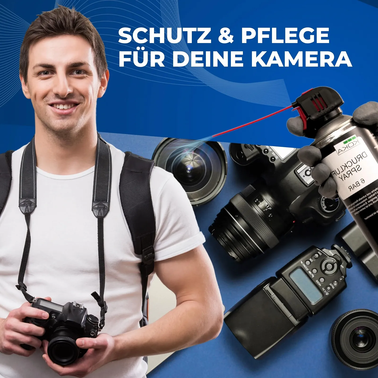 Спрей зі стисненим повітрям KOKA 3 × 600 мл 6 Bar, фото №3 Спрей зі стисненим повітрям KOKA 3 × 600 мл 6 Bar, фото №3