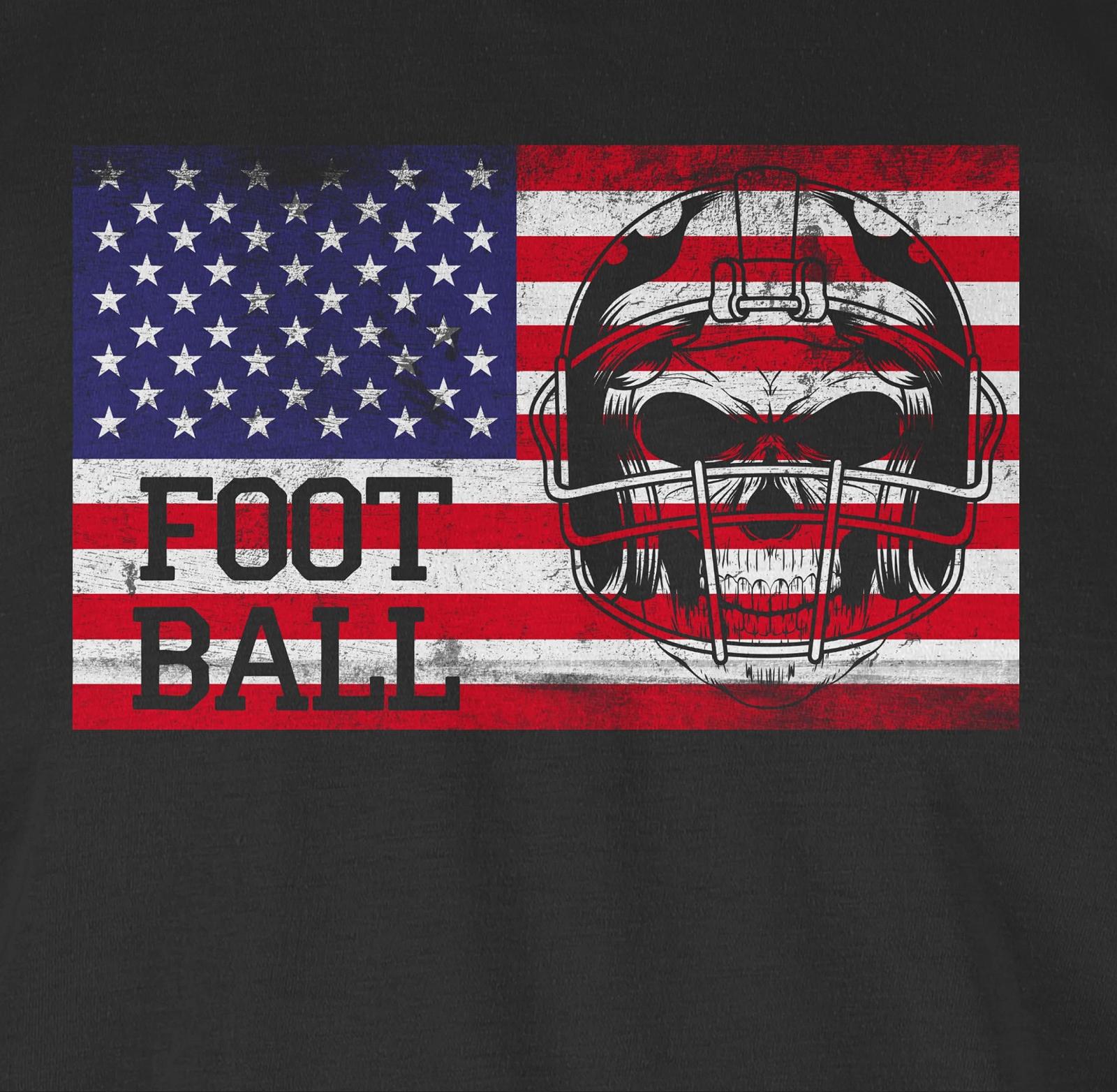 Майка Shirtracer American Decoration Superbowl Party Football Vintage with America Flag, фото №2