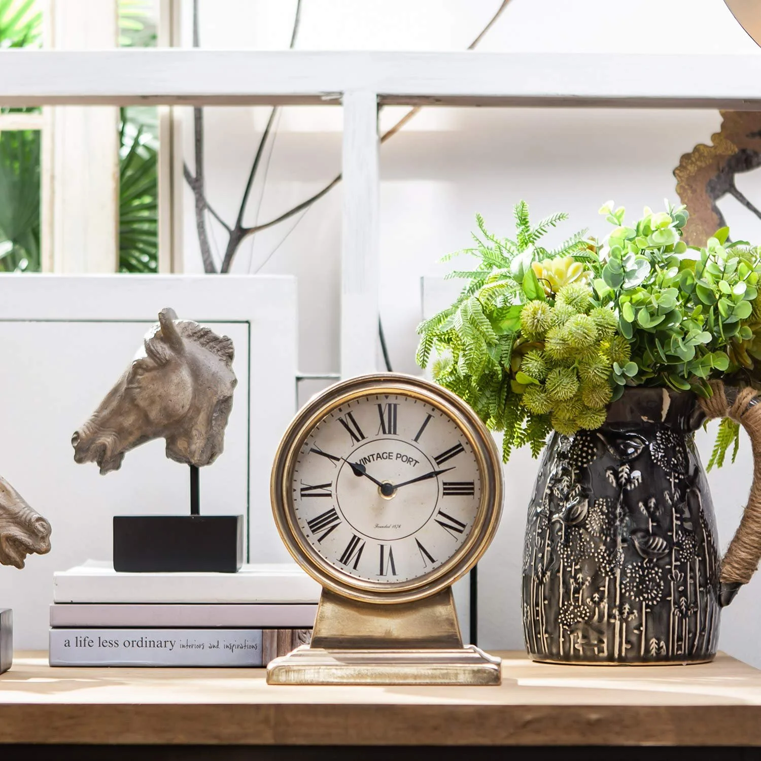 Часы настольные Nikky Home Винтажные Золотые, фото №6