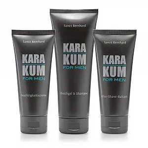 Набір для чоловіків Sanct Bernhard Karakum: бальзам після гоління, гель для душу та шампунь, зволожуючий крем, 3 шт - Фото 1