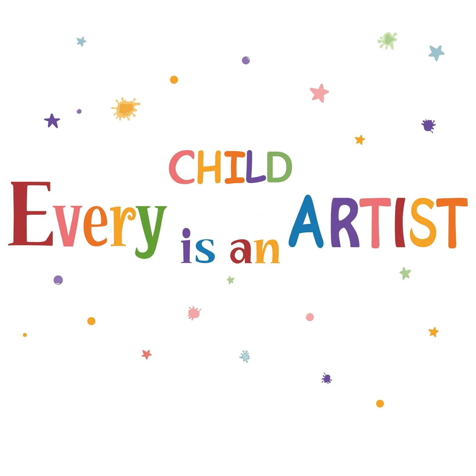 Наклейка на стіну SUPERDANT Every Child is An Artist Кольорова, фото №1