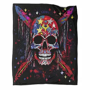 Покривало Флісове Друковане Skeleton Gemütliche Flauschige Luxuriöse 3D Design 150x200 см - Фото 1