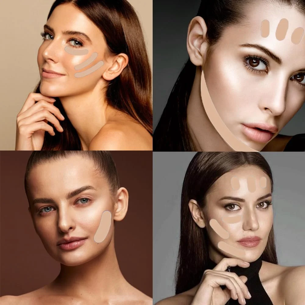 Стрічка для підтяжки обличчя Рожева 2,5 x 500 см, фото №6