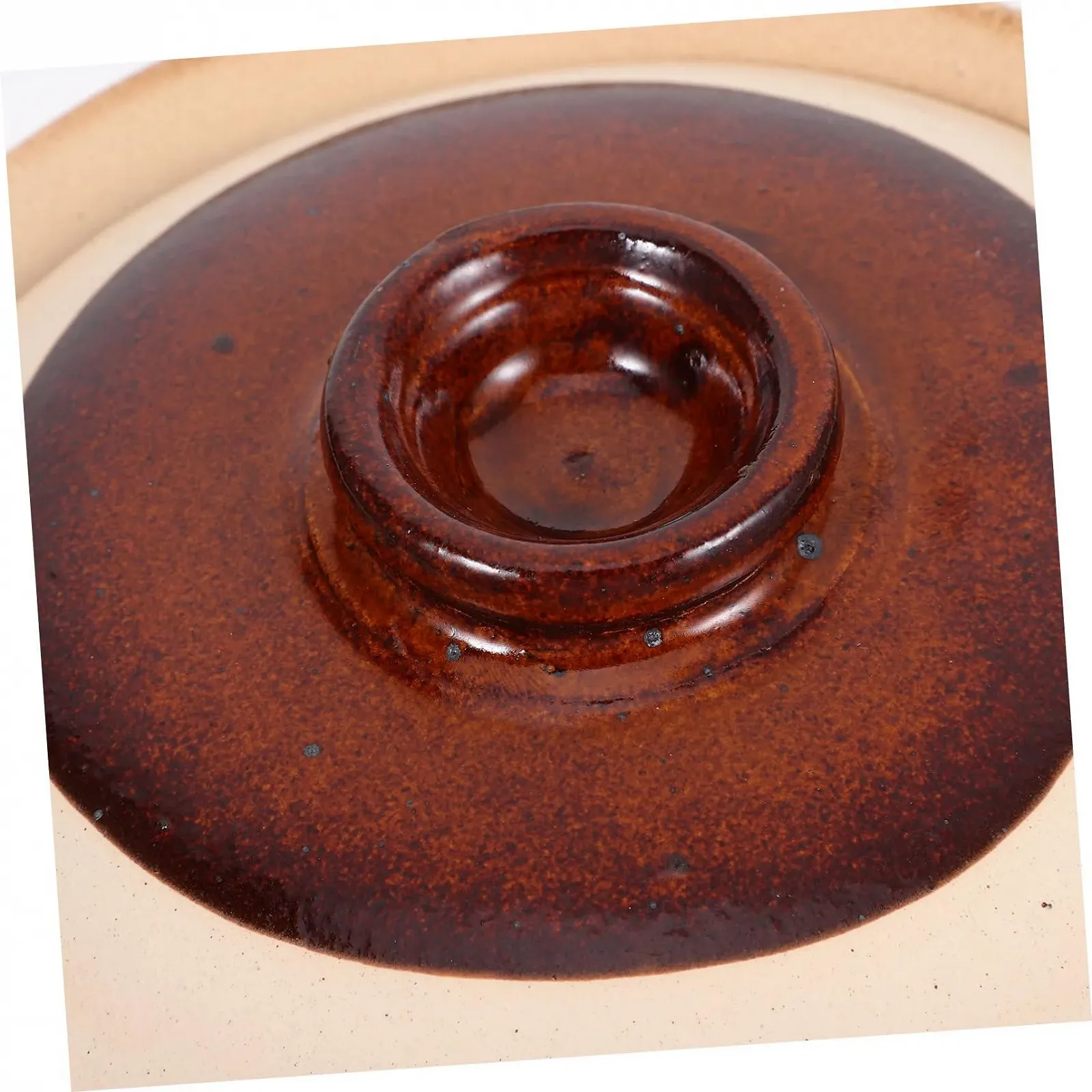 Керамічний Ківш POPETPOP традиційний теракотовий з кришкою порційний, фото №3