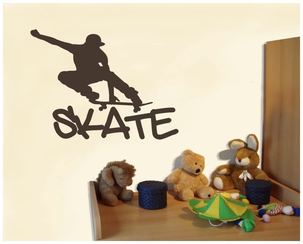 Наклейка на стіну Skateboard 036 70 x 52 см Світло-помаранчева, фото №3