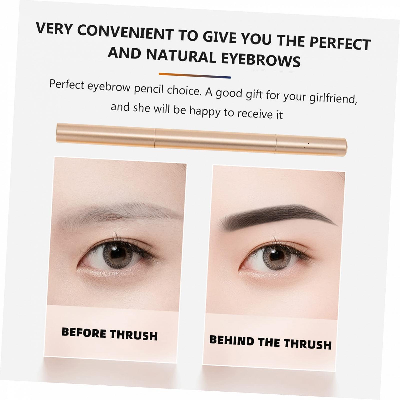 Олівець Ipetboom 3St Подвійний для брів Водонепроникний Темно-коричневий, фото №4