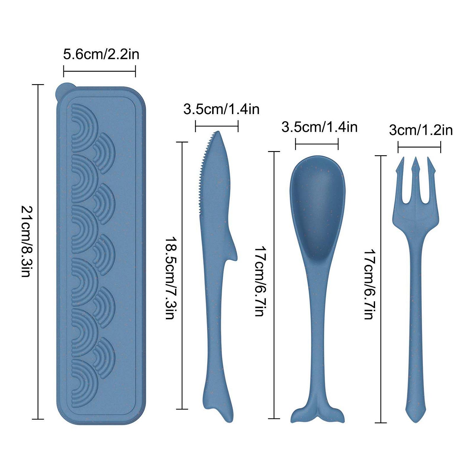 Набор столовых приборов Reusable с футляром Ocean Style Dark Blue, фото №5