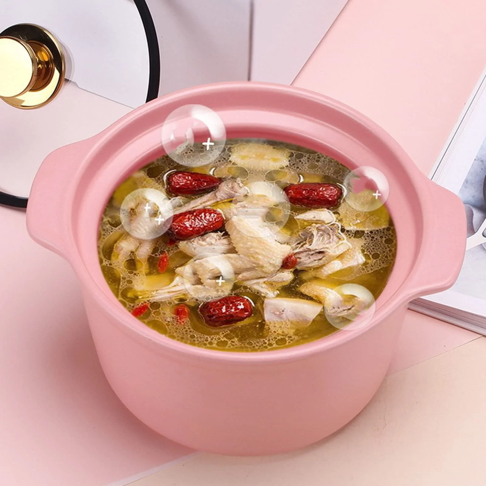 Кастрюля GreenA керамическая 3,5л с крышкой, фото №4 Кастрюля GreenA керамическая 3,5л с крышкой, фото №4