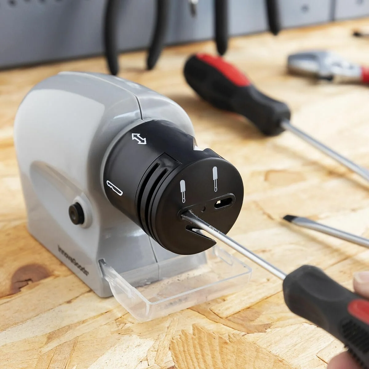Електрична Точило InnovaGoods ESHARP V0103410 багатофункціональна пластикова Сіра, фото №4